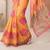 Yellow linen bandhani bollywood digital print saree