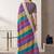 multi color chanderi stripd digital print bollywood saree