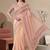 peach chanderi geometric digital print bollywood saree
