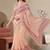 peach chanderi geometric digital print bollywood saree