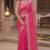 rani pink chanderi bandhani printed ready to wear saree