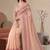 peach chanderi geometric digital print bollywood saree