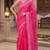 rani pink chanderi bandhani printed ready to wear saree