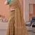 Multicolor linen striped bollywood digital print saree