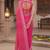 rani pink chanderi bandhani printed ready to wear saree