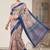 Multicolor linen geometric bollywood digital print saree