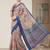 Multicolor linen geometric bollywood digital print saree