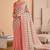 multicolor linen geometric bollywood digital print saree