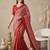 red chanderi digital print bollywood saree