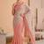 multicolor linen geometric bollywood digital print saree