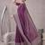 Megenta linen solid bollywood digital print saree