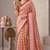 olive brown chanderi geometric digital print bollywood saree