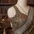 brown chanderi block printed ready to wear saree