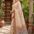 cream chanderi floral printed ready to wear saree