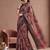 Multicolor linen floral bollywood digital print saree