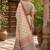 cream chanderi floral printed ready to wear saree