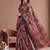 Multicolor linen floral bollywood digital print saree