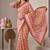 olive brown chanderi geometric digital print bollywood saree