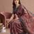 Multicolor linen floral bollywood digital print saree
