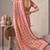 olive brown chanderi geometric digital print bollywood saree