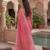 baby pink chanderi block printed ready to wear saree