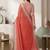 orange chanderi batik print digital print bollywood saree
