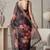 black linen floral bollywood digital print saree