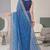 indigo blue chanderi bandhani digital print bollywood saree