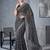 black chanderi block print digital print bollywood saree