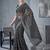 black chanderi block print digital print bollywood saree