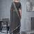 black chanderi block print digital print bollywood saree