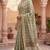 cream & green chanderi graphic printed ready to wear saree