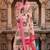 cream & pink chanderi pichwai printed ready to wear saree