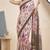 White linen floral bollywood digital print saree