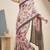 White linen floral bollywood digital print saree
