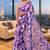 lavender chanderi digital printed ready to wear saree