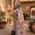 cream & black chanderi digital printed ready to wear saree