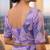 lavender chanderi digital printed ready to wear saree