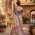 cream & black chanderi digital printed ready to wear saree