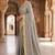 blue & cream chanderi graphic printed ready to wear saree