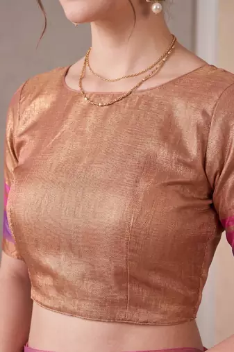 Baby pink linen geometric bollywood digital print saree