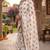 off white chanderi block printed ready to wear saree