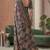 multicolor linen geometric bollywood digital print saree