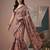 multicolor linen geometric bollywood digital print saree