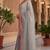 black & white chanderi striped printed ready to wear saree