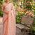 cream chanderi block printed ready to wear saree