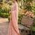cream chanderi block printed ready to wear saree