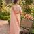 cream chanderi block printed ready to wear saree