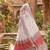 white chanderi block printed ready to wear saree