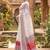 white chanderi block printed ready to wear saree